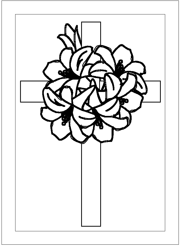 Plansa de colorat cu Cruce 1